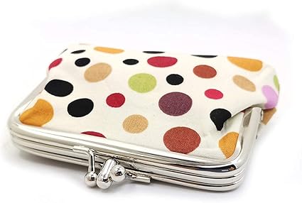Vintage Polka Dot Coin Purse | Retro Kiss Lock Wallet | Women’s Mini Pouch for Coins, Keys & Accessories | Cute Gift