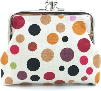 Vintage Polka Dot Coin Purse | Retro Kiss Lock Wallet | Women’s Mini Pouch for Coins, Keys & Accessories | Cute Gift