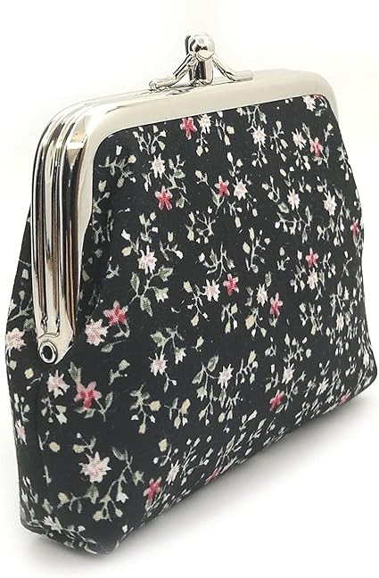Vintage Floral Coin Purse | Small Retro Kiss Lock Wallet | Women’s Mini Pouch for Coins, Keys, Jewelry & Everyday Essentials