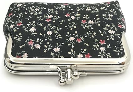Vintage Floral Coin Purse | Small Retro Kiss Lock Wallet | Women’s Mini Pouch for Coins, Keys, Jewelry & Everyday Essentials