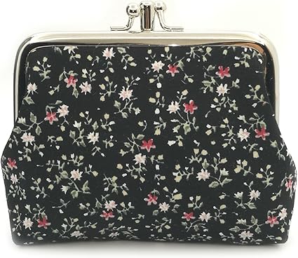 Vintage Floral Coin Purse | Small Retro Kiss Lock Wallet | Women’s Mini Pouch for Coins, Keys, Jewelry & Everyday Essentials
